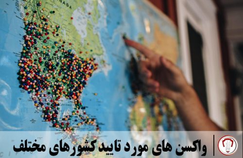 واکسن های مورد تایید کشورهای مختلف